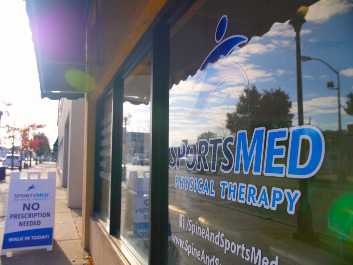Exterior view of SportsMed Physical Therapy center in Clifton, New Jersey