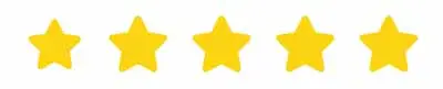 Five-star rating for excellent service.