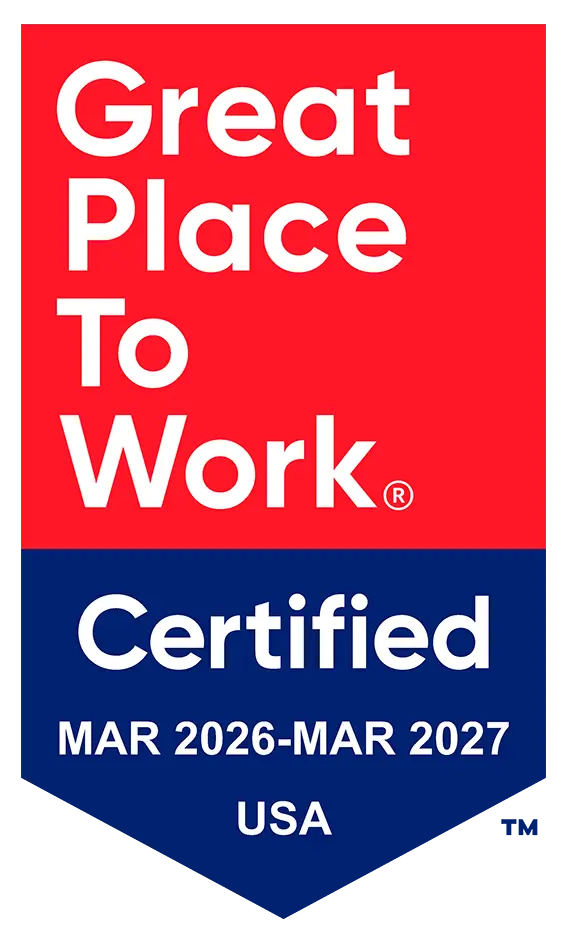 Great Place to Work Certified 2026 - 2027 (badge)