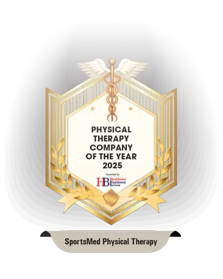 PHYSICAL THERAPY COMPANY OF THE YEAR 2025 (badge) - SportsMed Physical Therapy