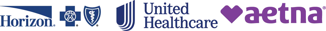 Health insurance logos of Horizon, United Healthcare and Aetna