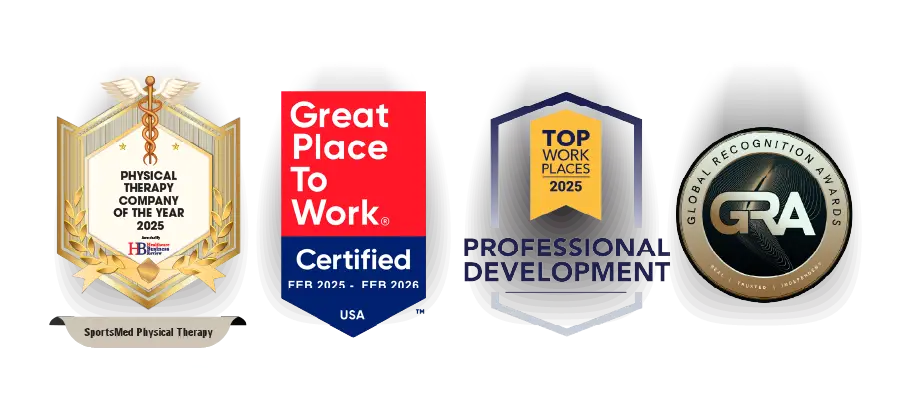 Four Award Badges for SportsMed Physical Therapy