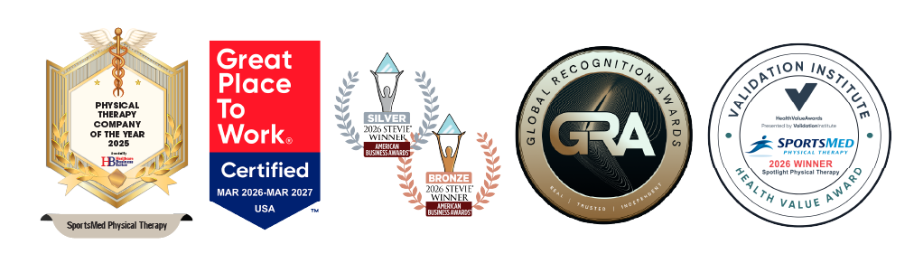 A row of six professional and industry award badges - click to find out details